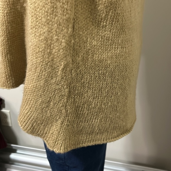 Wooden Ships Paola Buendia Tan Sweater Cardigan Mohair Wool Sz XS/S - Picture 6 of 13